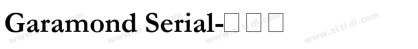 Garamond Serial字体转换